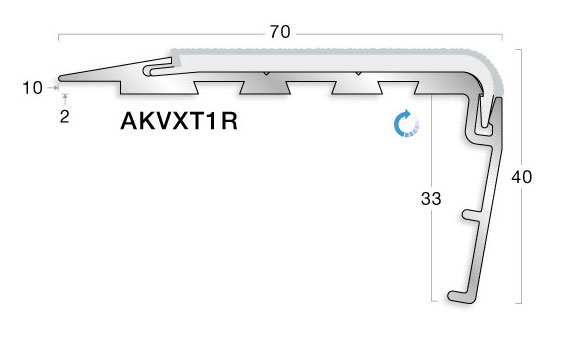 GRADUS STAIR NOSING - AKVXT1R Safety Flooring