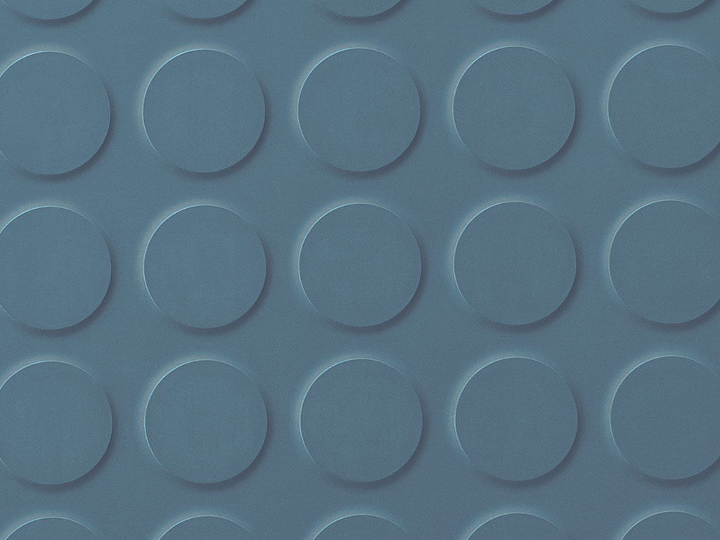 Planet Rubber Flooring - Mars Cool Blue Studded Tile Safety Flooring