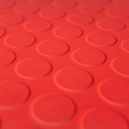 Planet rubber flooring - Mars Red studded tile Safety Flooring