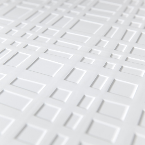  Planet rubber flooring - Saturn Grid White by HemingwayDesign 