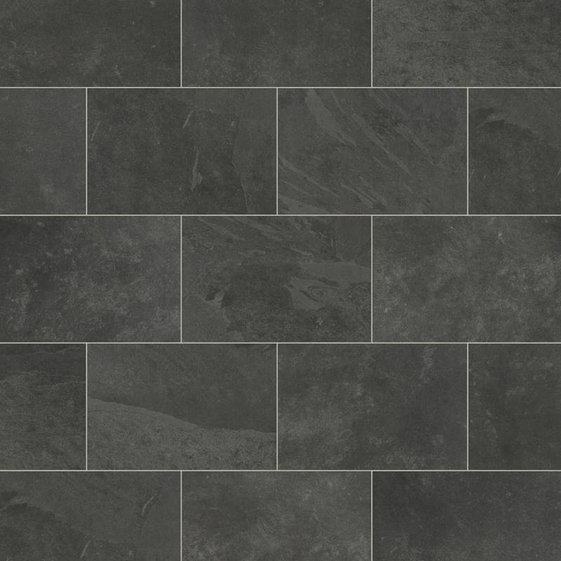 Karndean Knight Tile - Black Riven Slate ST15 Safety Flooring