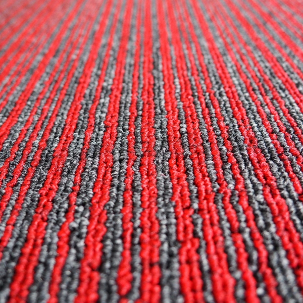 Lyon Lines - Berry Blast Carpet Tile Safety Flooring