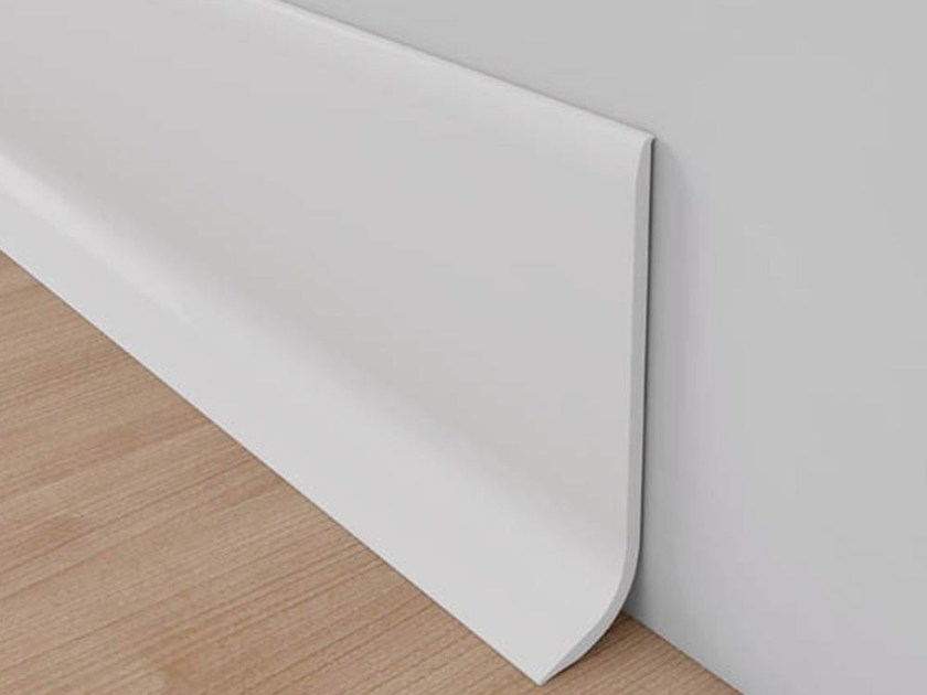 White PVC Sit on Skirting 150mm / 6 Inch