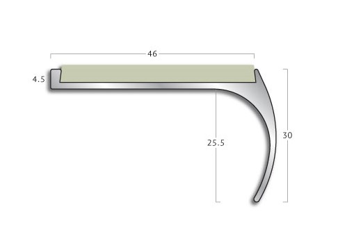 Stair Nosings Gradus stair nosing - HM1 Bullnose