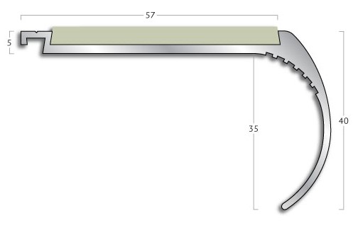 Gradus stair nosing - GR81 Bullnose