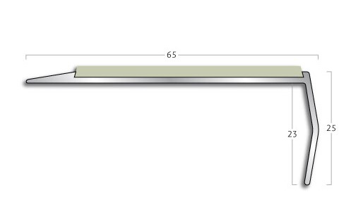 Stair Nosings Gradus stair nosing - AS10 Kinked Face
