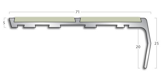 Stair Nosings Gradus stair nosing - PG2 Kinked Face