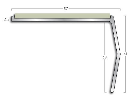 Gradus stair nosing - AS21 Kinked Face