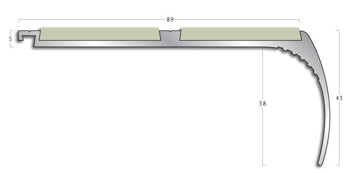 Stair Nosings Gradus stair nosing - G332 Bullnose