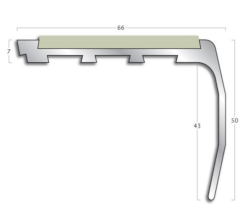 Gradus stair nosing - CT 717 Kinked Face