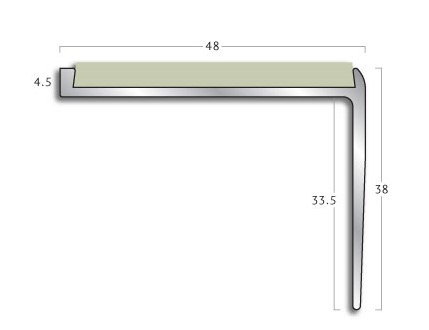 Stair Nosings Gradus stair nosing - HE1 Square