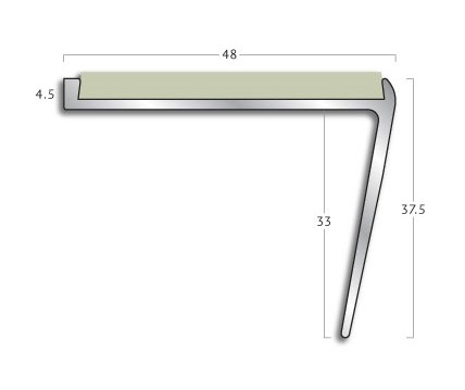 Gradus stair nosing - HD1 Rake Back Safety Flooring