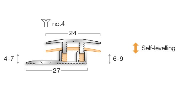 Transition Strip Clip design - Aluminium KC578