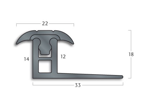 Transition Strip Gradus FXT21 / FXB3312 - Clip-Top