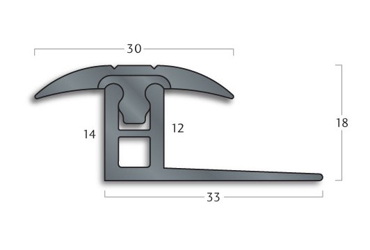 Transition Strip Gradus FXT31 / FXB3312 - Clip-Top