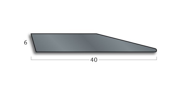 Transition Strip 6mm Feather Edge Strip - T600