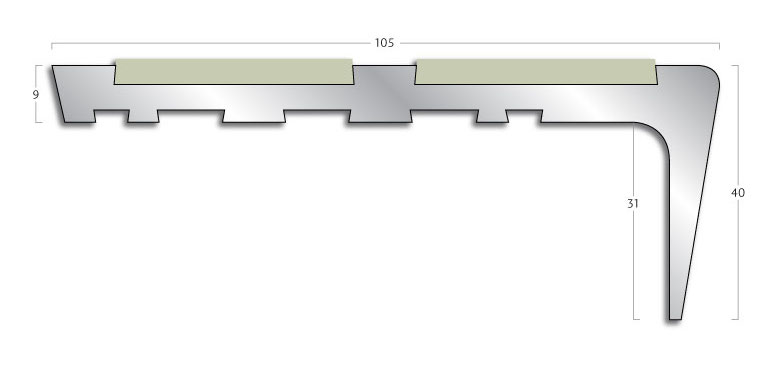 Gradus stair nosing - CT 52 Square Safety Flooring