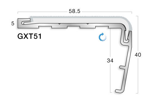 GRADUS STAIR NOSING - GXT51