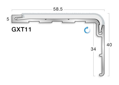 Stair Nosings GRADUS STAIR NOSING - GXT11