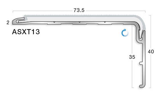 Stair Nosings GRADUS STAIR NOSING - ASXT13