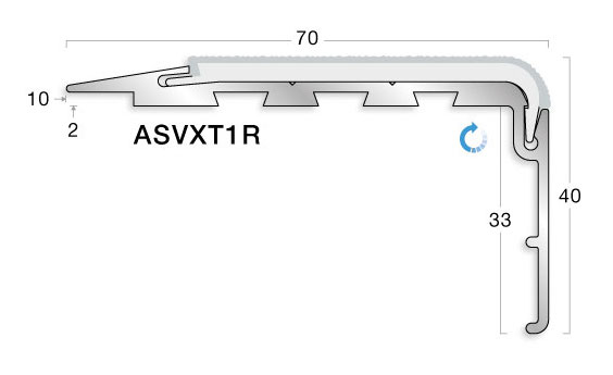 GRADUS STAIR NOSING - ASVXT1R Safety Flooring