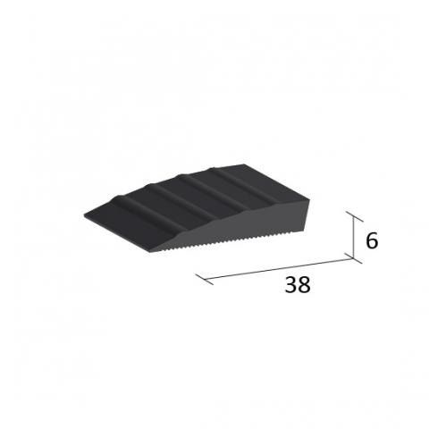 6mm Feather Edge Ramp Strip - T600R Safety Flooring