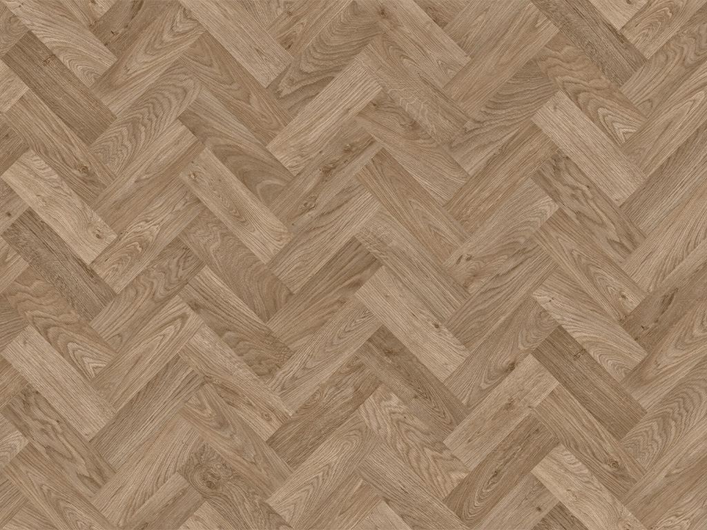 Polysafe Wood FX - Eton Oak Parquet Safety Flooring