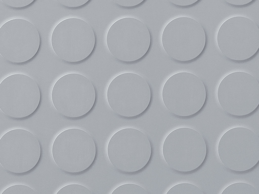 Planet Rubber Flooring - Mars Light Grey Studded Tile