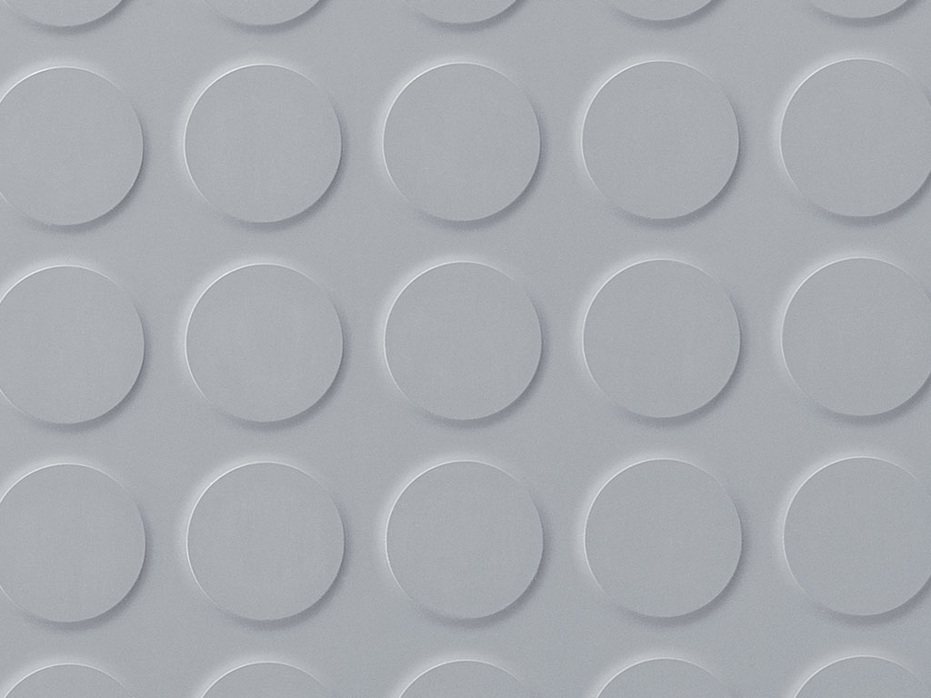 Planet Rubber Flooring - Mars Light Grey Studded Tile