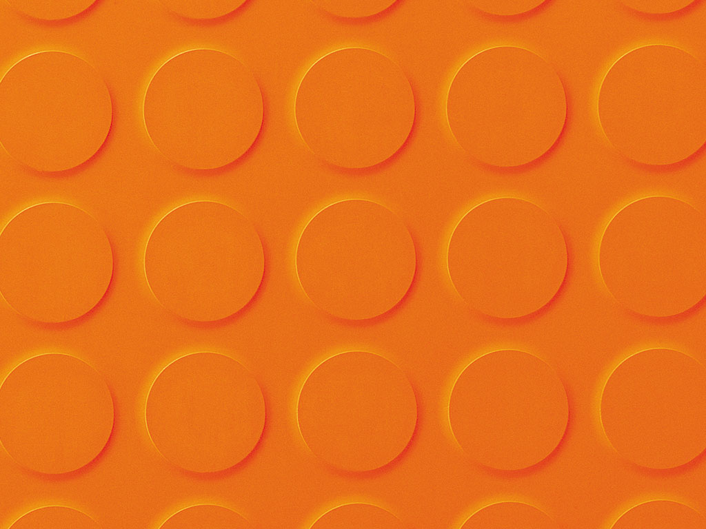 Planet Rubber Flooring - Mars Orange Studded Tile