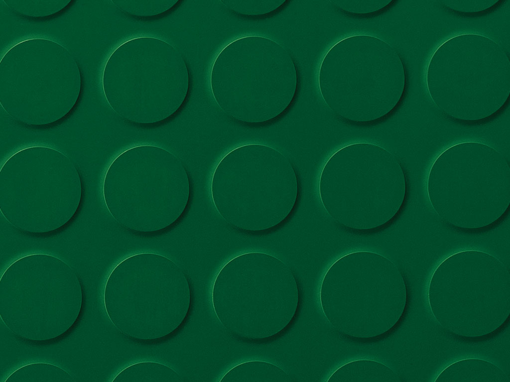 Planet Rubber Flooring - Mars Green Studded Tile 