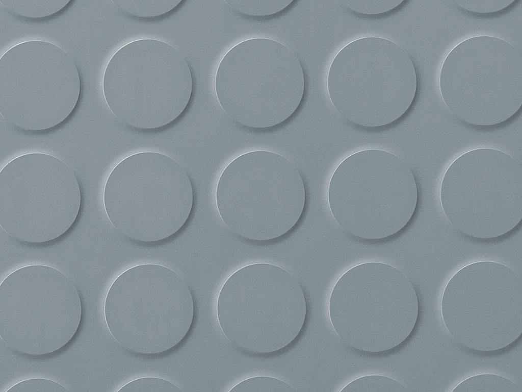 Planet Rubber Flooring - Mars Mid Grey Studded Tile 