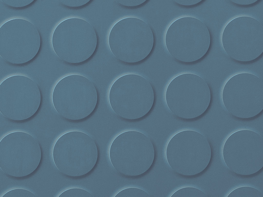 Planet Rubber Flooring - Mars Cool Blue Studded Tile