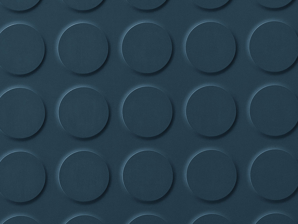 Planet Rubber Flooring - Mars Deep Blue Studded Tile 