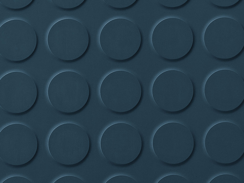 Planet Rubber Flooring - Mars Deep Blue Studded Tile 